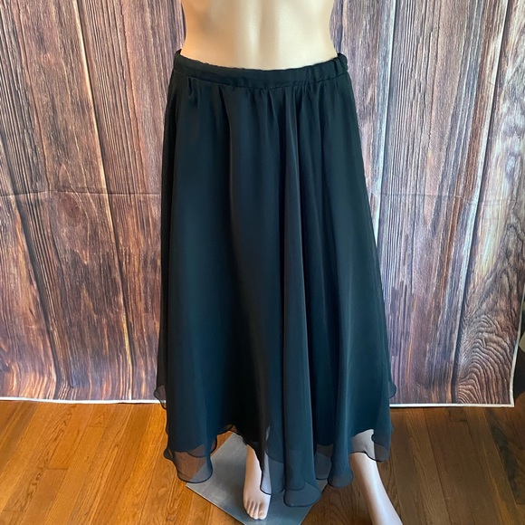 Neiman Marcus vintage black a line full cocktail skirt flowy - Picture 3 of 16